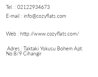 Cozy Flats iletiim bilgileri